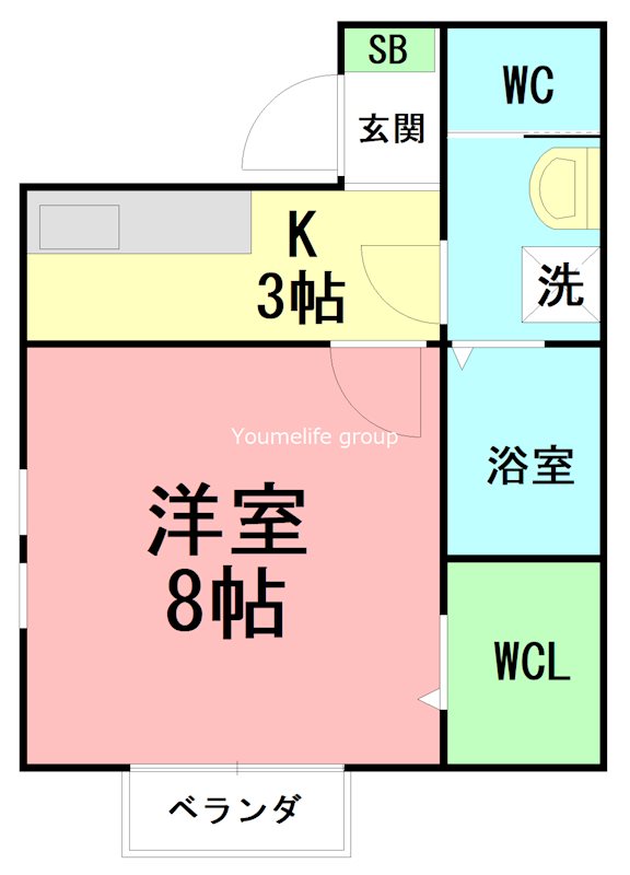 タウンコート 101号室 間取り
