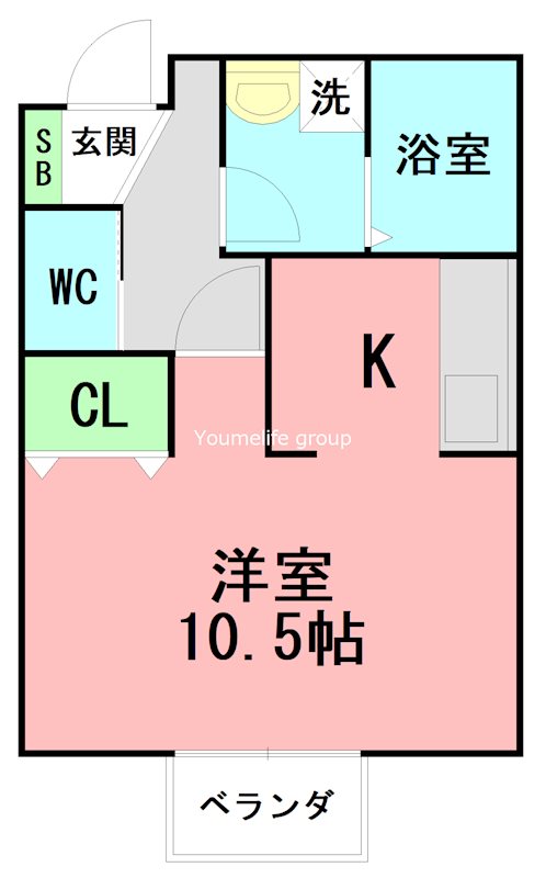 タウンコート 103号室 間取り