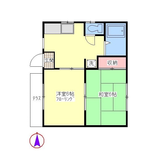 大塚ハイツＡ棟 202号室 間取り