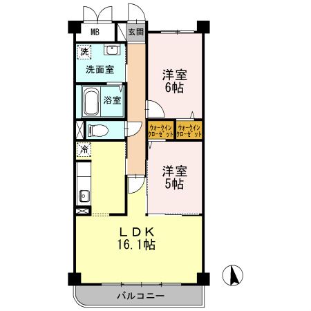 エレガントヴィラ 202号室 間取り