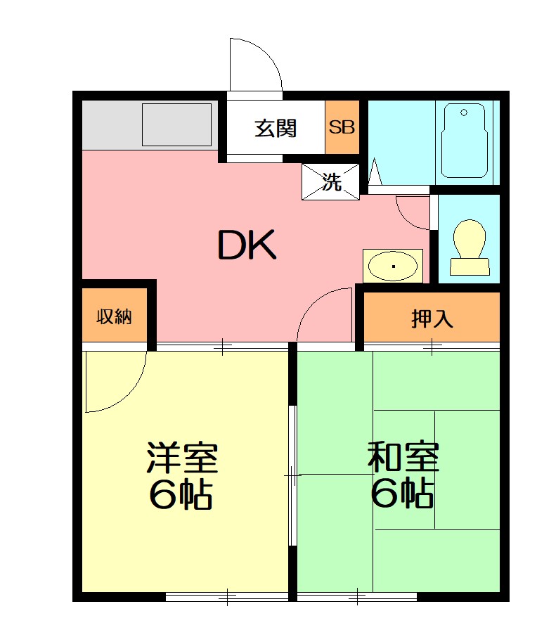 ビュー半原 101号室 間取り