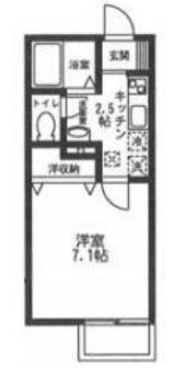 グリーンカーサF 102号室 間取り