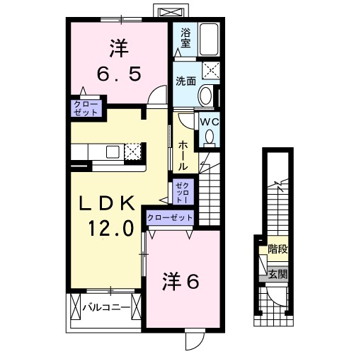 メイプル 203号室 間取り