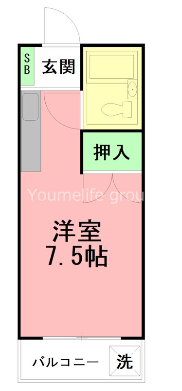 第３一寸木ハイツ 202号室 間取り