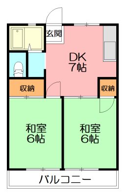 神保アパート富士見が丘２丁目 203号室 間取り