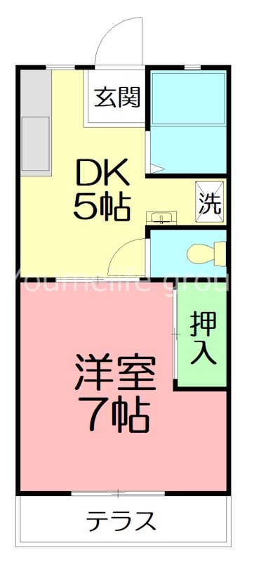 パールシャトー 105号室 間取り