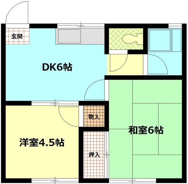 内海ハイツ  101号室 間取り