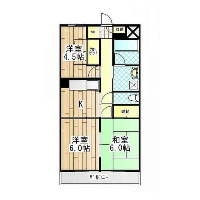 リザイドアキモト 302号室 間取り
