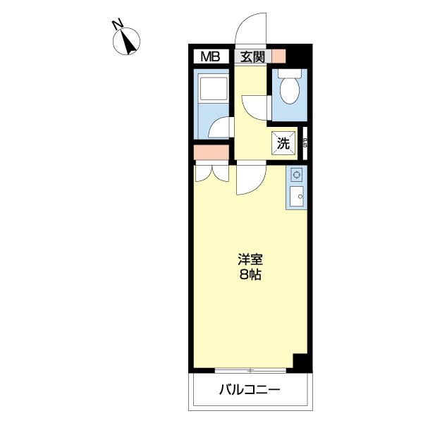 アブルームシマ 308号室 間取り