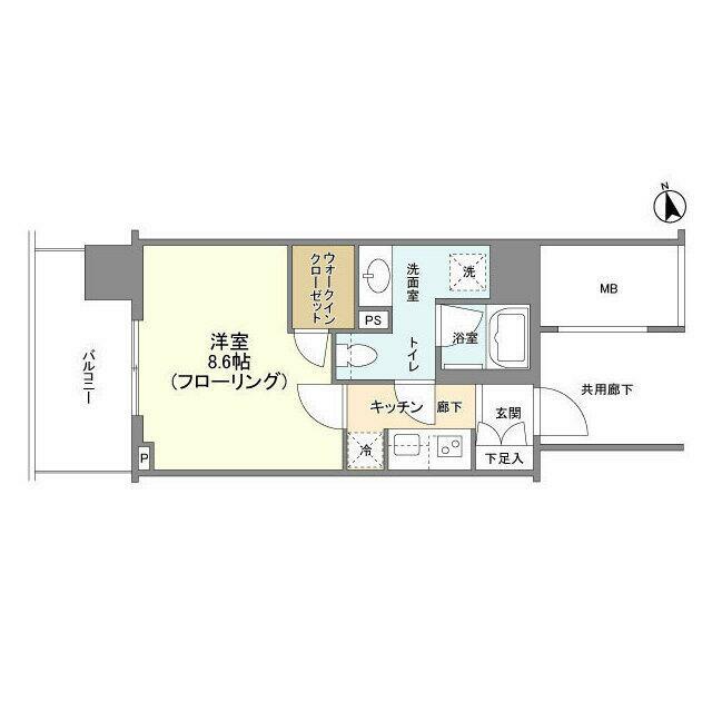 ブランズタワー大船 0616号室 間取り