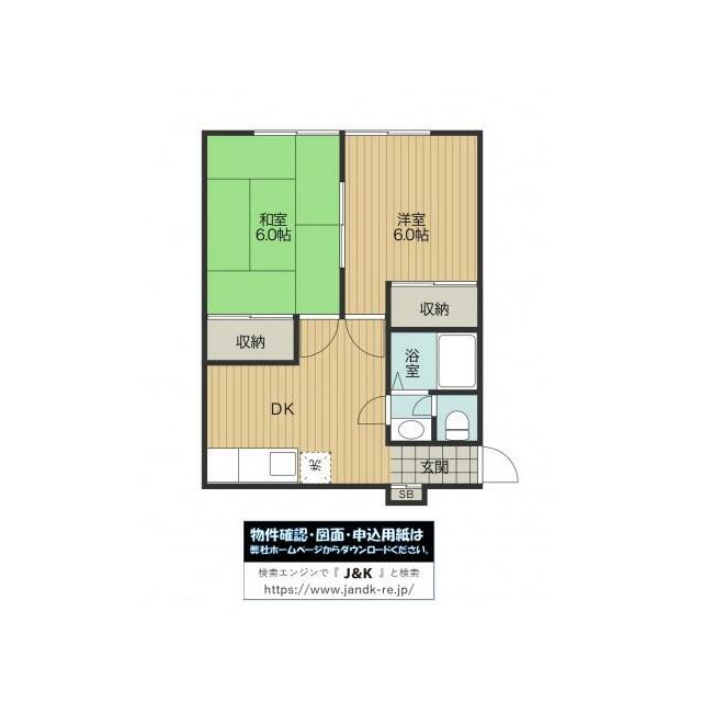 穂谷野コーポ 203号室 間取り