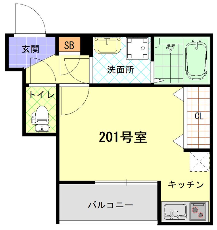 ＣＦジオーレ鎌倉弐番館 201号室 間取り