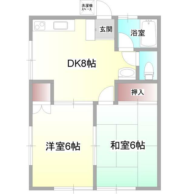 サンハイム椿 102号室 間取り
