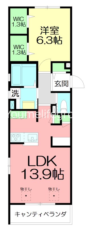 ＣＩＴＲＯＮ湘南  201号室 間取り