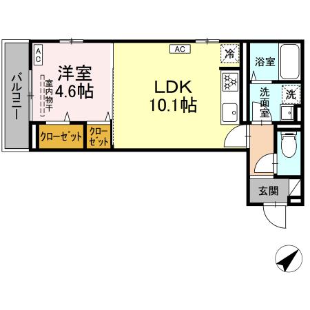 エクセリア湘南 302号室 間取り