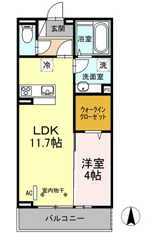 LSY45 305号室 間取り