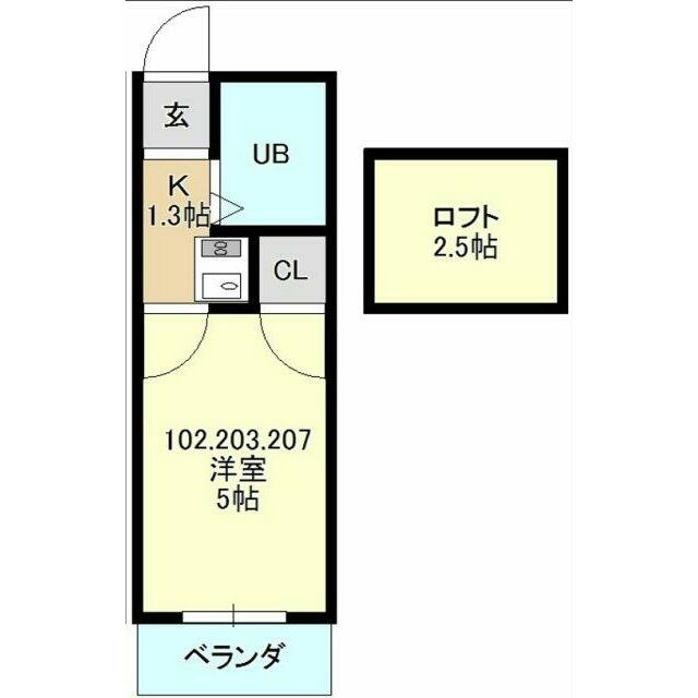 メゾン・アイリスⅡ 102号室 間取り