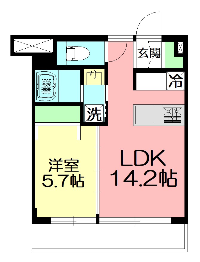 シャルム湘南 203号室 間取り