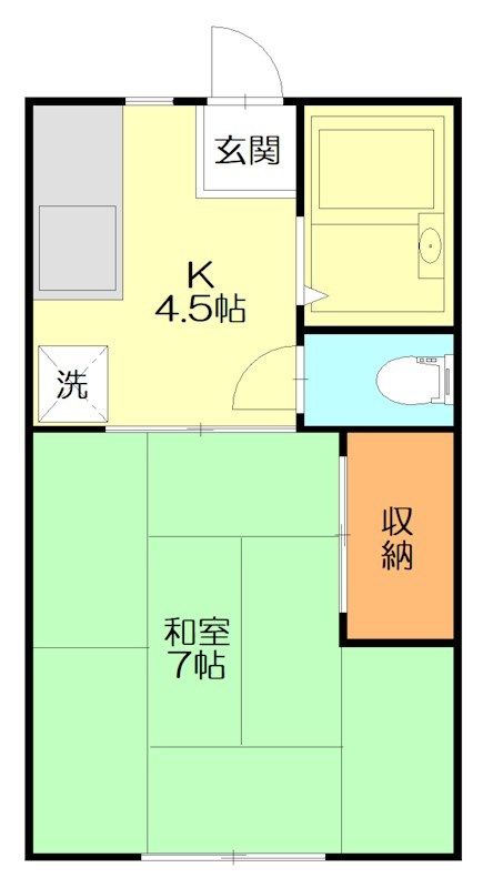 内藤ハイツ 203号室 間取り