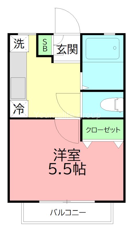 グリーンハイツA 203号室 間取り