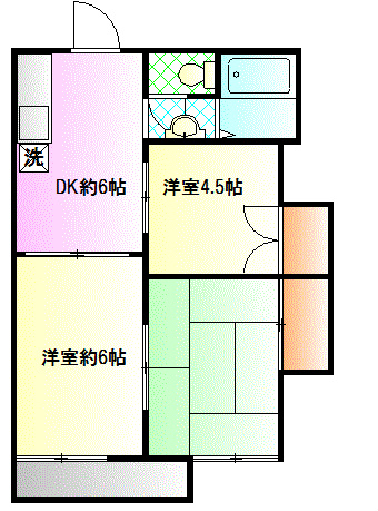 コーポ矢野 201号室 間取り