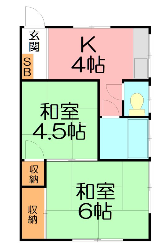 光山住宅 101号室 間取り