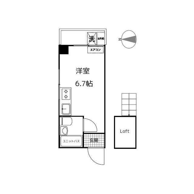 エスティービル 3C号室 間取り
