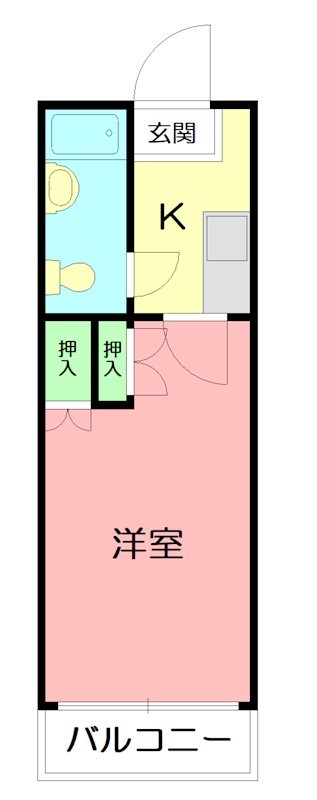 エディフィシオ秦野 103号室 間取り