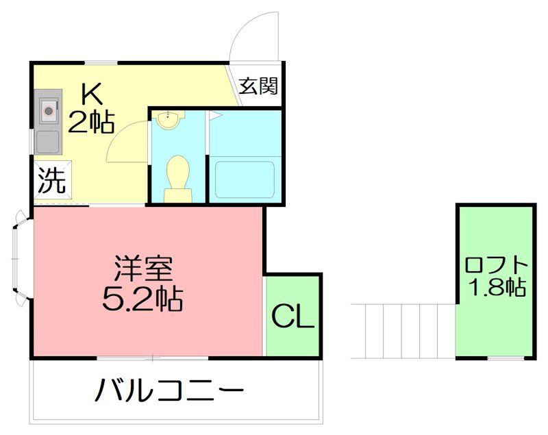 ホルス影取 201号室 間取り