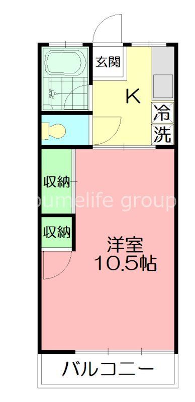 グリーンアベニュー渋沢 102号室 間取り