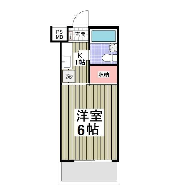 シャトール田口戸塚Ⅰ 504号室 間取り