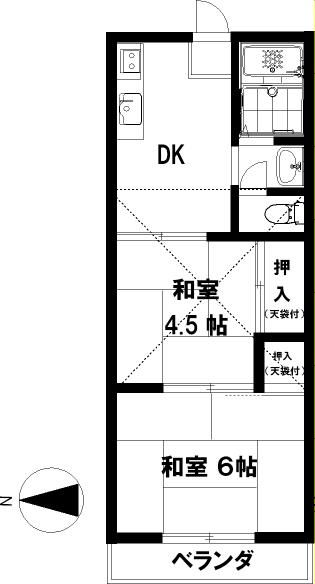 ペパーミントハウス 205号室 間取り