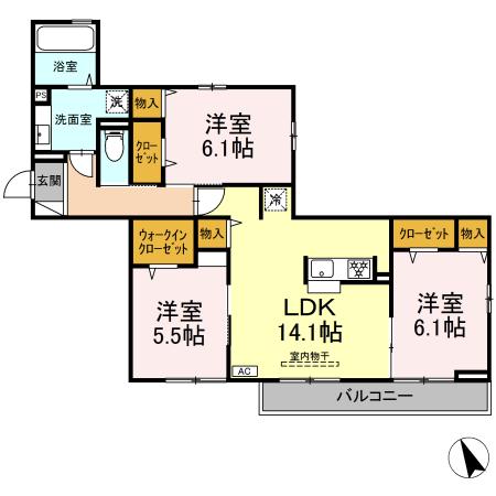 Residence rico 201号室 間取り