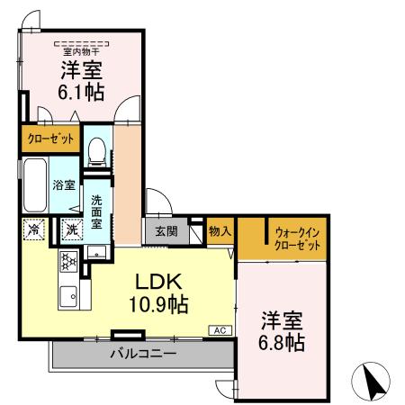 Residence rico 202号室 間取り
