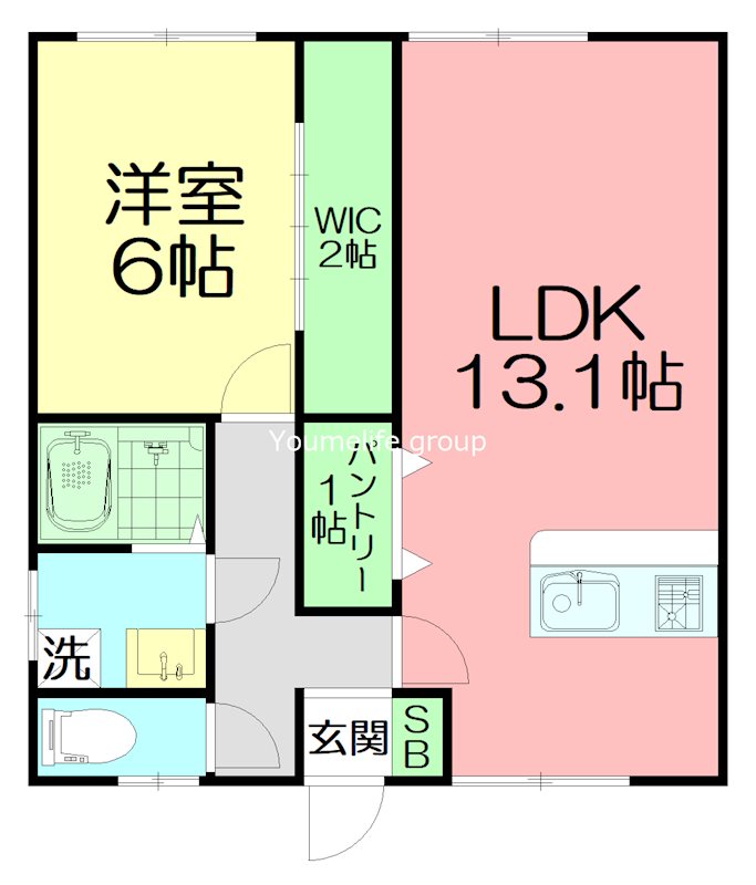 YTコーポ 105号室 間取り