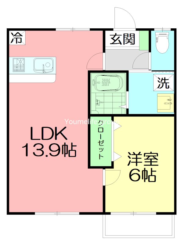 YTコーポ 202号室 間取り