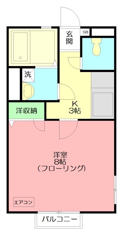 ペーパームーン 101号室 間取り