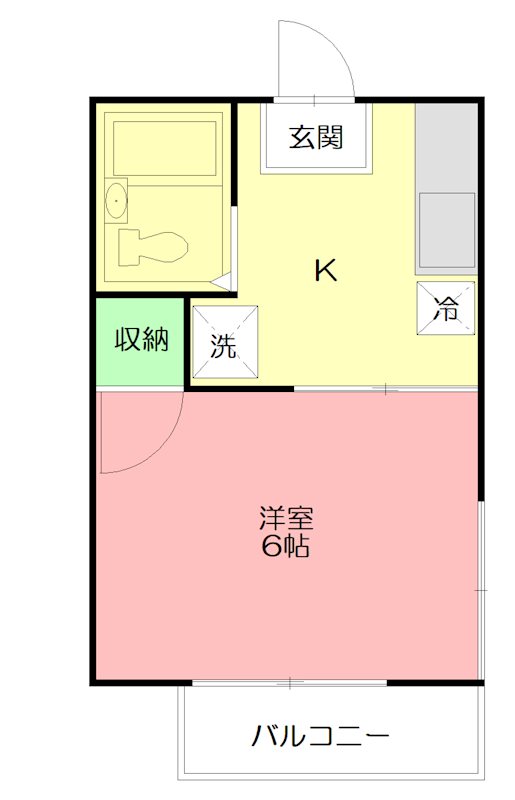 エルハイム 203号室 間取り
