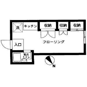 サンハイツ 102号室 間取り