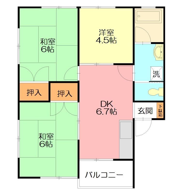 ハイム・フローラB 101号室 間取り