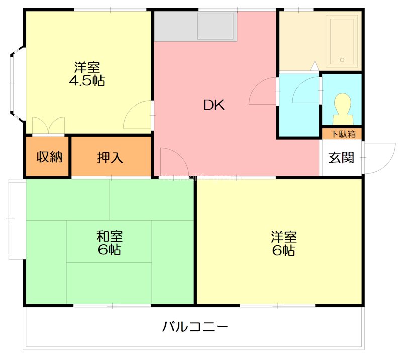 カーサヴェルデB 201号室 間取り