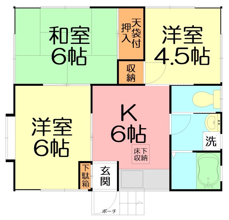 コーポ白笹第２ 101号室 間取り