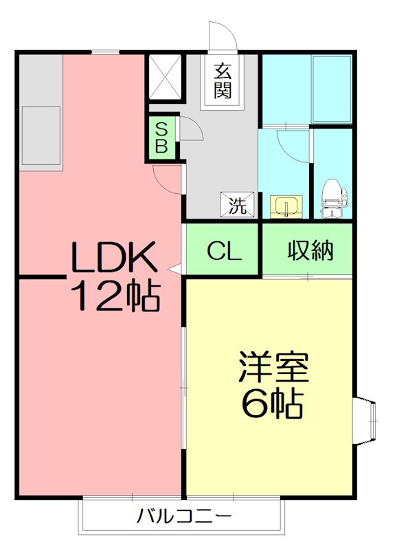 ビーチラインＢ 201号室 間取り