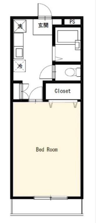 ロイヤルヒルズ石室Ⅱ 105号室 間取り