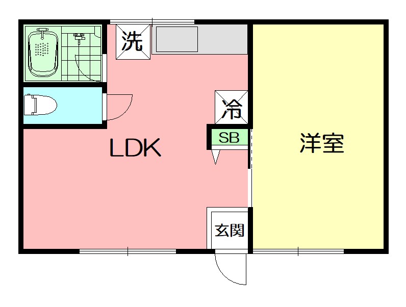 タウンハイツ 202号室 間取り