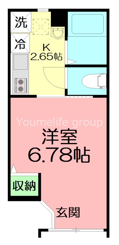 グラスプラス栄町Ⅱ 102号室 間取り