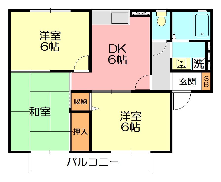 ヴィラサンオー 202号室 間取り