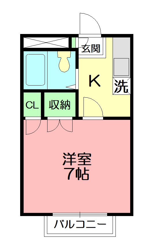 エンゼルハイツ 203号室 間取り