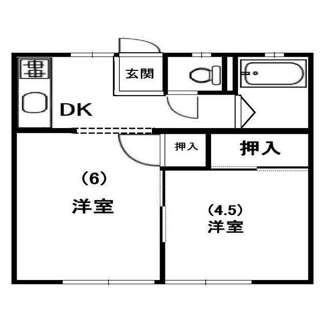 メゾンウッズ 102号室 間取り