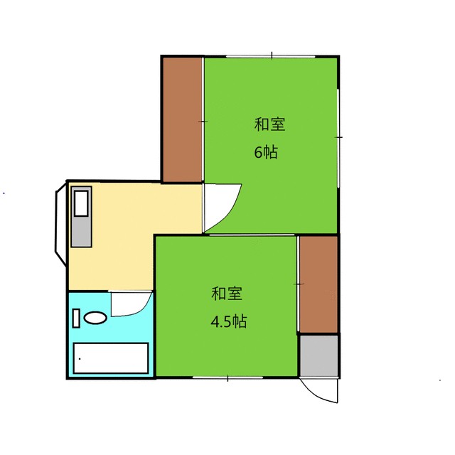 鈴木マサ江アパート 2号室 間取り